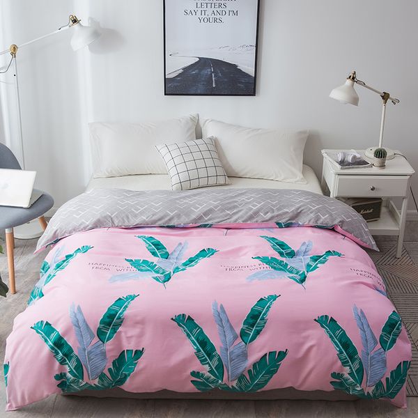 1pcs 100% cotton bedlinen nordic bedclothes spring summer season pink green leaf duvet cover twin full queen king size beddings
1pcs 100% cotton bedlinen nordic bedclothes spring summer season pink green leaf duvet cover twin full queen king size beddings