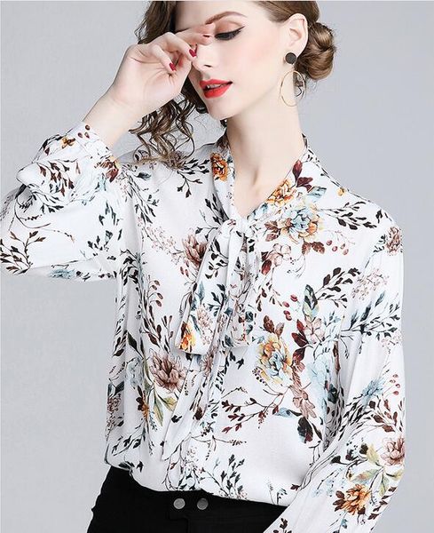 bow tie lantern long sleeve flora printed shirt spring summer shirts lapel neck fashion ladies shirts, White
bow tie lantern long sleeve flora printed shirt spring summer shirts lapel neck fashion ladies shirts, White