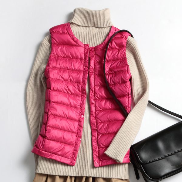plus size 4xl 90% duck down women's vest ultra light sleeveless winter warm coat female 2019 round collar korean vests women, Black
plus size 4xl 90% duck down women's vest ultra light sleeveless winter warm coat female 2019 round collar korean vests women, Black