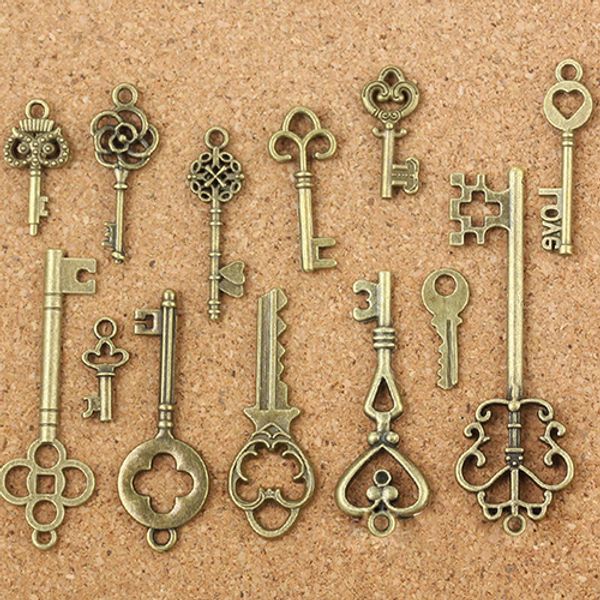 bluelans presell 13pcs antique old look bronze keys vintage diy pendant metal charms decorations, Slivery;golden
bluelans presell 13pcs antique old look bronze keys vintage diy pendant metal charms decorations, Slivery;golden