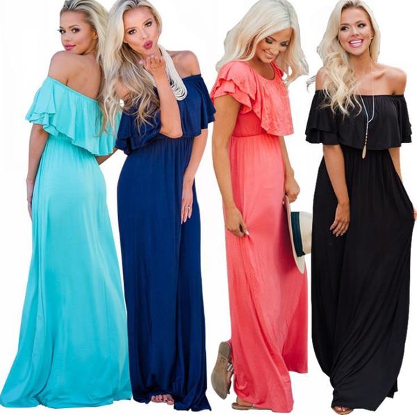 summer women strapless dresses solid color slash neck designer maxi dress women dress fashion casual women clothing, Black;gray
summer women strapless dresses solid color slash neck designer maxi dress women dress fashion casual women clothing, Black;gray