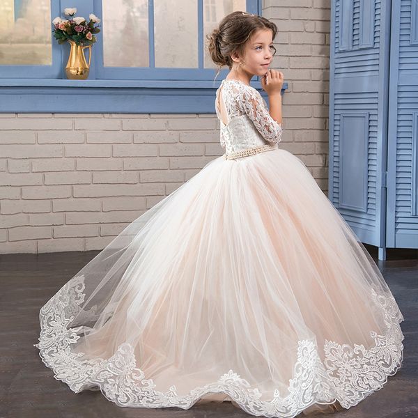 new style europe and america children wedding dress lace three-quarter-length sleeve performance host autumn and winter tutu, Red;yellow
new style europe and america children wedding dress lace three-quarter-length sleeve performance host autumn and winter tutu, Red;yellow