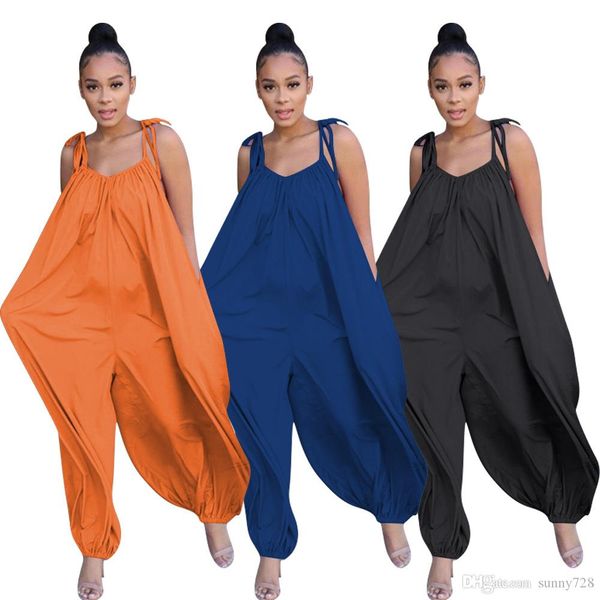Loose Free Size Women Jumpsuits Straps V Neck Sleeveless Loose Leisure Overalls Pants Full Length 2020 Summer 3 Colors + Pockets Pants
Loose Free Size Women Jumpsuits Straps V Neck Sleeveless Loose Leisure Overalls Pants Full Length 2020 Summer 3 Colors + Pockets Pants