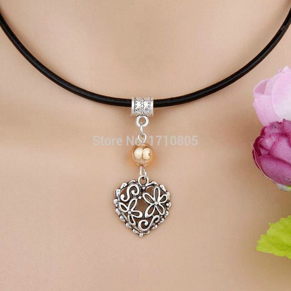 10pcs zinc alloy ancient silver heart multicolor glass bead charm pendant leather rope necklace couple jewelry valentine's day present
10pcs zinc alloy ancient silver heart multicolor glass bead charm pendant leather rope necklace couple jewelry valentine's day present