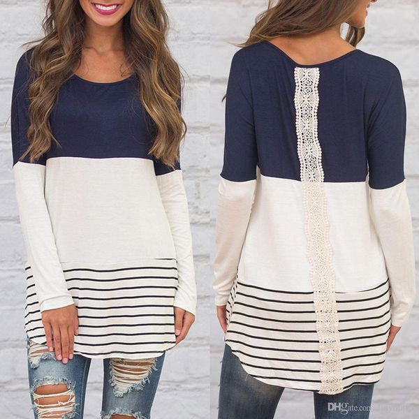 womens and blouses 2019 fashion back lace blouse striped long sleeve blouse tunic shirt jumper blusas femininas, White
womens and blouses 2019 fashion back lace blouse striped long sleeve blouse tunic shirt jumper blusas femininas, White