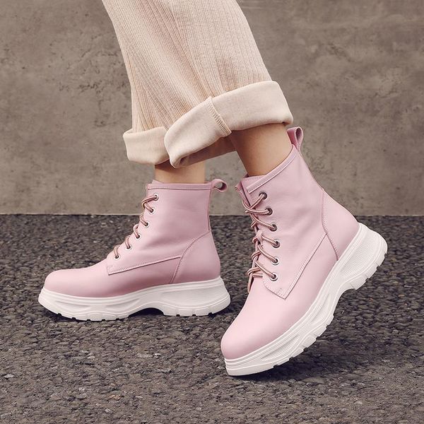 asumer big size 34-43 fashion autumn winter genuine leather boots women round toe lace up ankle boots flat platform ladies, Black
asumer big size 34-43 fashion autumn winter genuine leather boots women round toe lace up ankle boots flat platform ladies, Black