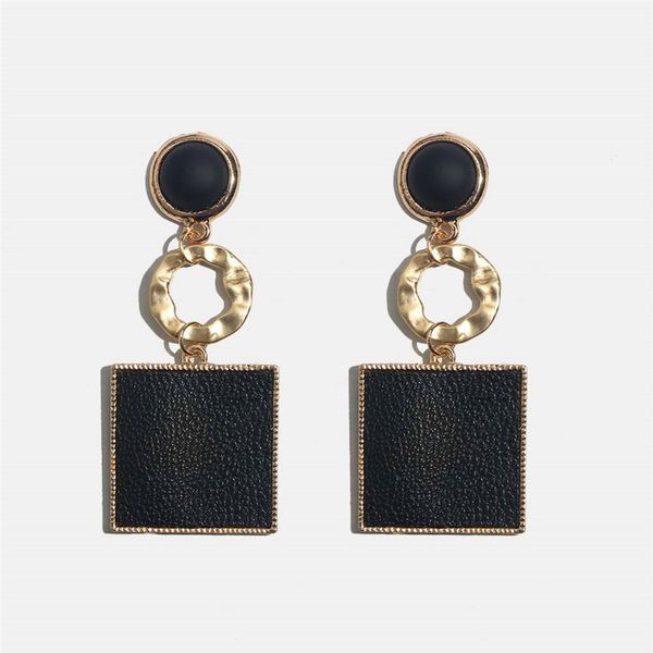 customizable trendy square black faux leather earrings for women girl gold circle pendant statement earring fashion jewelry drop shipping, Silver
customizable trendy square black faux leather earrings for women girl gold circle pendant statement earring fashion jewelry drop shipping, Silver