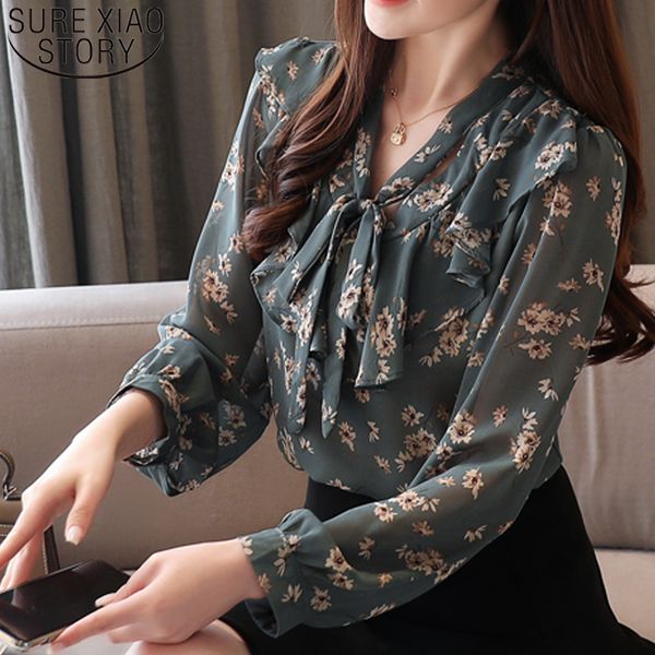 women's blouses & shirts 2021 spring korean loose ruffle bow blouse women long sleeve v-neck elegant print chiffon shirt blusas mujer d, White
women's blouses & shirts 2021 spring korean loose ruffle bow blouse women long sleeve v-neck elegant print chiffon shirt blusas mujer d, White
