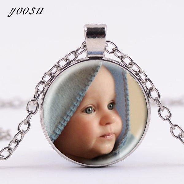 персонализированные фото подвески на заказ ожерелье фото вашего ребенка ребенок мама папа дедушка любил один подарок для члена семьи подарок, Silver 
персонализированные фото подвески на заказ ожерелье фото вашего ребенка ребенок мама папа дедушка любил один подарок для члена семьи подарок, Silver