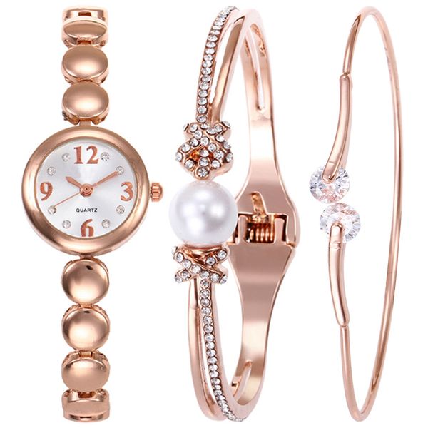 3pcs/set 2019 bracelet watches women luxury crystal dress wristwatches clock women's fashion casual quartz watch, Slivery;brown
3pcs/set 2019 bracelet watches women luxury crystal dress wristwatches clock women's fashion casual quartz watch, Slivery;brown