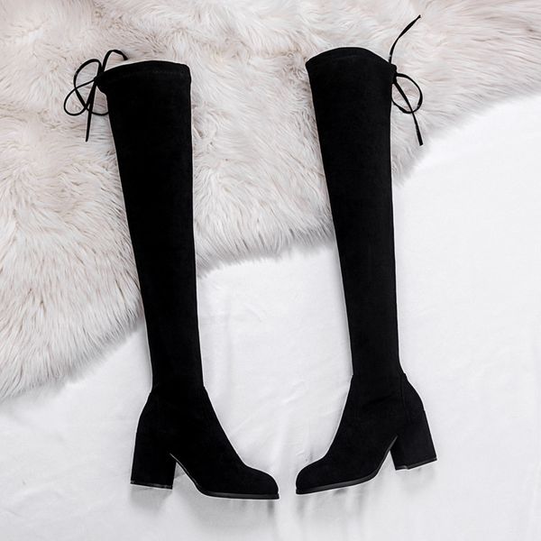 round toe winter boots lady thigh high heels high women's rubber shoes rain boots-women booties ladies 2020 women's, Black
round toe winter boots lady thigh high heels high women's rubber shoes rain boots-women booties ladies 2020 women's, Black