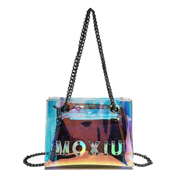 laser jelly transparent tote bag 2019 summer new quality pvc women's designer handbag chain shoulder messenger bag bolsos mujer
laser jelly transparent tote bag 2019 summer new quality pvc women's designer handbag chain shoulder messenger bag bolsos mujer