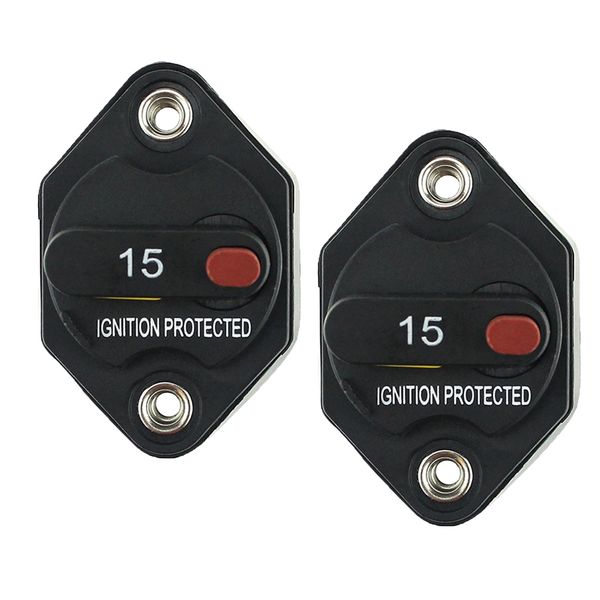 2pcs выключатель 15 amp, автомобильный автомобильный морской лодки автоматический выключатель с ручным сбросом предохранителя, 12v-32v dc, в
2pcs выключатель 15 amp, автомобильный автомобильный морской лодки автоматический выключатель с ручным сбросом предохранителя, 12v-32v dc, в