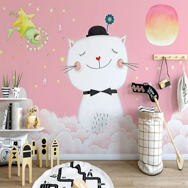 new custom large mural 3d wallpaper cute cartoon animal pink cat children's room mural tv background wall decor deep 5d embossed
new custom large mural 3d wallpaper cute cartoon animal pink cat children's room mural tv background wall decor deep 5d embossed