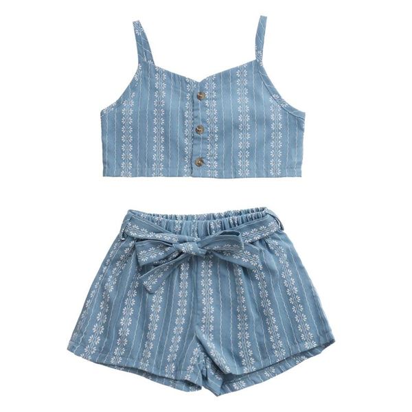 2pcs breathable infant girls outfit summer sweet style floral printing sleeveless short suspender + casual shorts set, White
2pcs breathable infant girls outfit summer sweet style floral printing sleeveless short suspender + casual shorts set, White