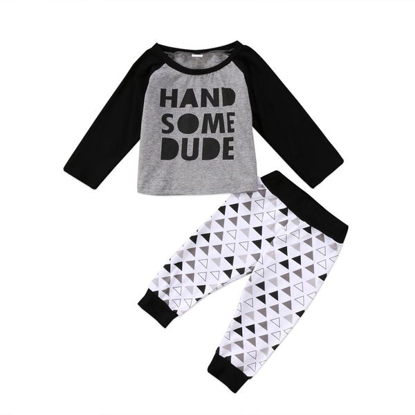 newborn infant baby boy handsome dude t-shirt +geometric pants leggings 2pcs outfit clothes, White
newborn infant baby boy handsome dude t-shirt +geometric pants leggings 2pcs outfit clothes, White