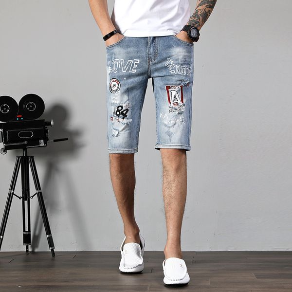 men's jeans men summer shorts biker 2021 vintage mens clothing letter stretch denim, Blue
men's jeans men summer shorts biker 2021 vintage mens clothing letter stretch denim, Blue