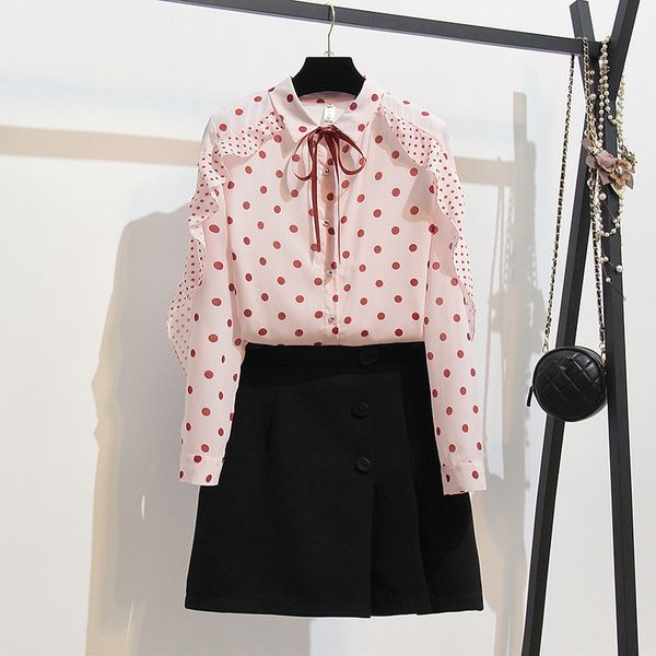 2019 spring women long sleeves turn-down collar shirts + skirts 2 pcs sets female casual suits a749, White
2019 spring women long sleeves turn-down collar shirts + skirts 2 pcs sets female casual suits a749, White