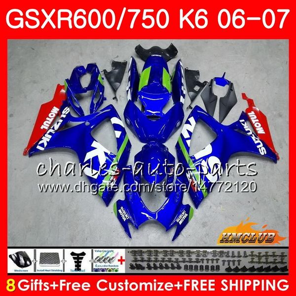 

body for suzuki gsx r600 gsx r750 gsxr600 2006 2007 8hc.91 gsx-r600 gsxr-750 k6 gsxr 600 750 06-07 gsxr750 06 07 fairing new stock blue kit