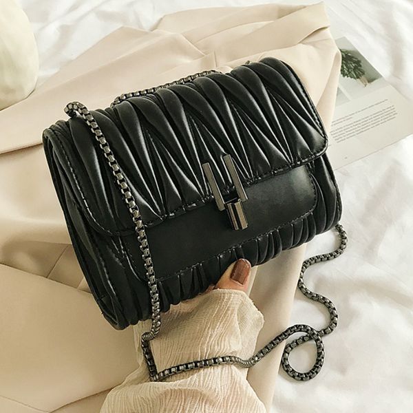 fashion chains crossbody bags for women 2020 summer pleated small shoulder bag ladies pu leather buckle messenger bag sac a main
fashion chains crossbody bags for women 2020 summer pleated small shoulder bag ladies pu leather buckle messenger bag sac a main