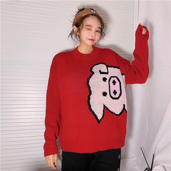 china pig year pattern sweaters women spring autumn fashion cute pullover female jumpers long sleeve pull femme casual knitted, White;black
china pig year pattern sweaters women spring autumn fashion cute pullover female jumpers long sleeve pull femme casual knitted, White;black