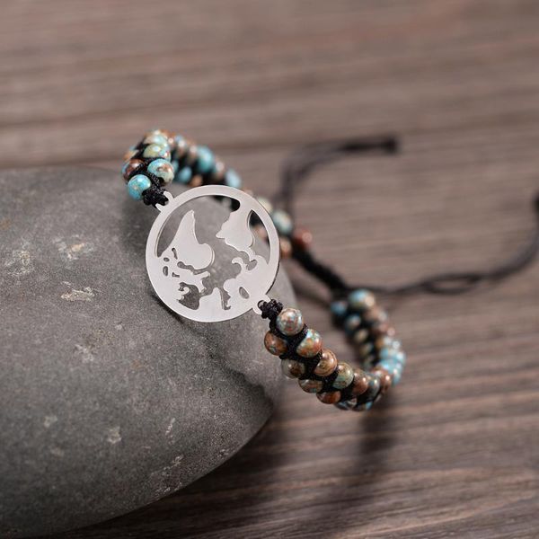 earth model 4mm stones handmade doulbe layers braided novelty charm bracelets, Golden;silver
earth model 4mm stones handmade doulbe layers braided novelty charm bracelets, Golden;silver