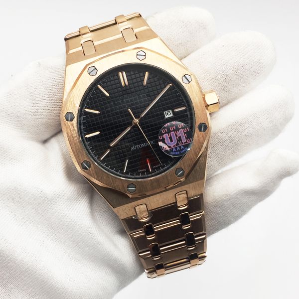 Hot Sale Mens Watch Automatic Mechanical Royal Oak Rose Gold Stainless Steel Black Dial Men Watches Male Wristwatch
Hot Sale Mens Watch Automatic Mechanical Royal Oak Rose Gold Stainless Steel Black Dial Men Watches Male Wristwatch