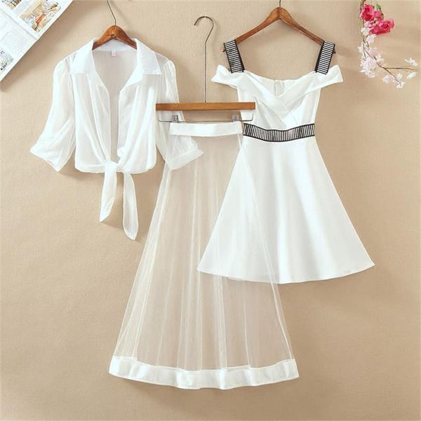 Dropship Three-piece skirt suit for women with long shoulder-bottom suspender dress in A-shaped skirt with slim waist and figure in summer
Dropship Three-piece skirt suit for women with long shoulder-bottom suspender dress in A-shaped skirt with slim waist and figure in summer
