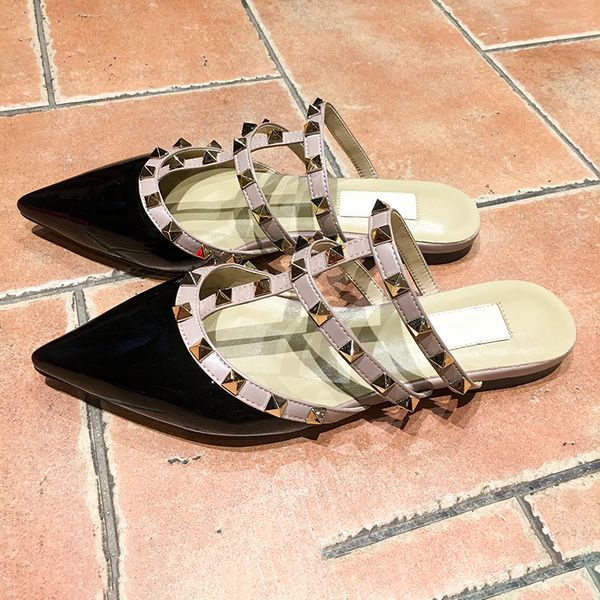 2020 dress shoes for women designer rivet sandal patent high heels leather pointy toe shallow mouth daily sandals lady wedding shoes 34-42, Black
2020 dress shoes for women designer rivet sandal patent high heels leather pointy toe shallow mouth daily sandals lady wedding shoes 34-42, Black