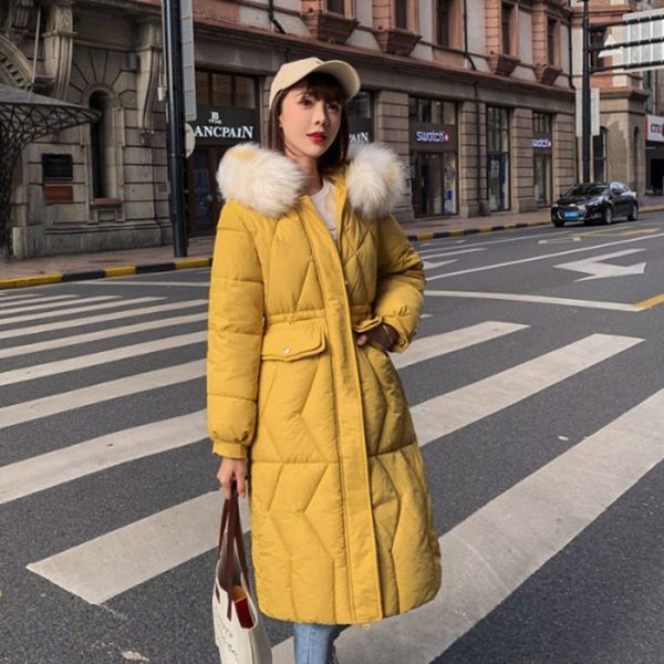 long parka plus size winter coat women fur hooded zipper slim thick warm solid outwear pocket feminino work korean bubble jacket, Black
long parka plus size winter coat women fur hooded zipper slim thick warm solid outwear pocket feminino work korean bubble jacket, Black