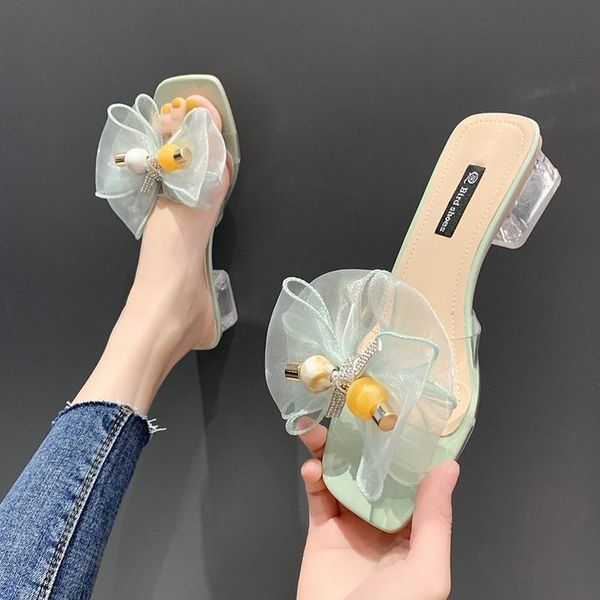 female shoes transparent slippers med slides shose women square heel butterfly-knot 2020 block soft rome hoof, Black
female shoes transparent slippers med slides shose women square heel butterfly-knot 2020 block soft rome hoof, Black
