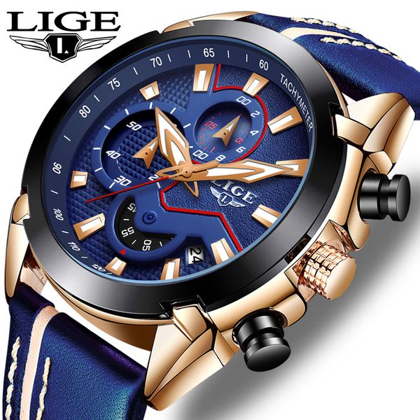 lige new mens watches luxury quartz watch blue casual leather watch men waterproof sport clock relogio masculino, Slivery;brown
lige new mens watches luxury quartz watch blue casual leather watch men waterproof sport clock relogio masculino, Slivery;brown