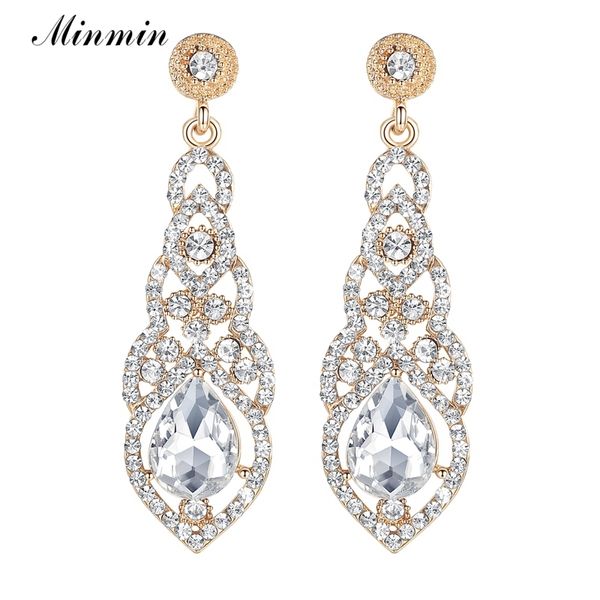 minmin gold color wedding drop earrings for brides big teardrop crystal dangle earrings for women fashion korean jewelry meh444, Silver
minmin gold color wedding drop earrings for brides big teardrop crystal dangle earrings for women fashion korean jewelry meh444, Silver