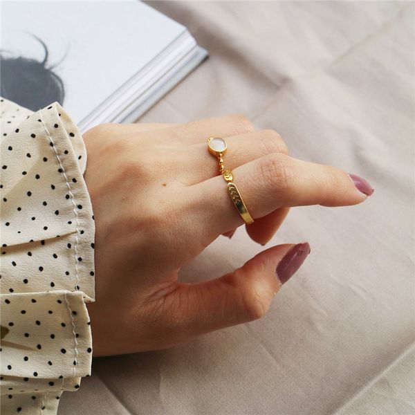 new 18k gold color 2 designs u choose 100% 925 sterling silver opal and direction type open rings for women fine jewelry, Black
new 18k gold color 2 designs u choose 100% 925 sterling silver opal and direction type open rings for women fine jewelry, Black