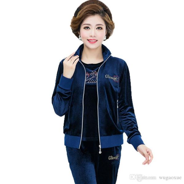 плюс размер 5xl золотой бархат sportsing костюм женский осень высокого качества mother одежда casual спортивная женщина из трех частей lp120, White
плюс размер 5xl золотой бархат sportsing костюм женский осень высокого качества mother одежда casual спортивная женщина из трех частей lp120, White