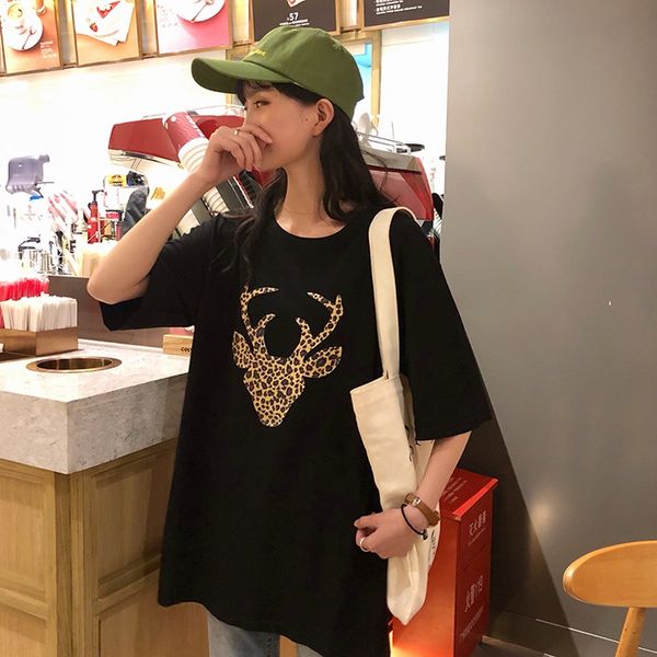 short-sleeved ins fashionable women's round collar loose large size women's fat mm duan xiu cotton jacket cotton t-shirt t-shirt t, White
short-sleeved ins fashionable women's round collar loose large size women's fat mm duan xiu cotton jacket cotton t-shirt t-shirt t, White