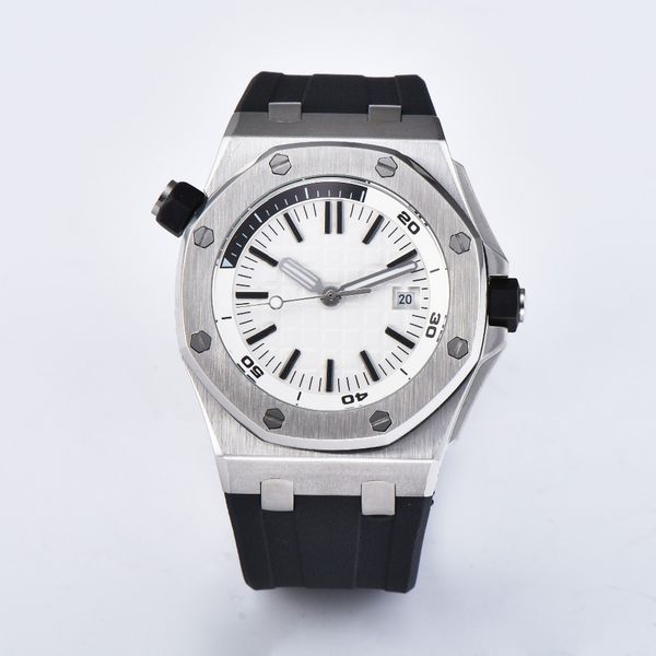 automatic mens wristwatch 42mm japan miyota movement luminous hands white dial black rubber strap steel case a6487, Slivery;brown
automatic mens wristwatch 42mm japan miyota movement luminous hands white dial black rubber strap steel case a6487, Slivery;brown