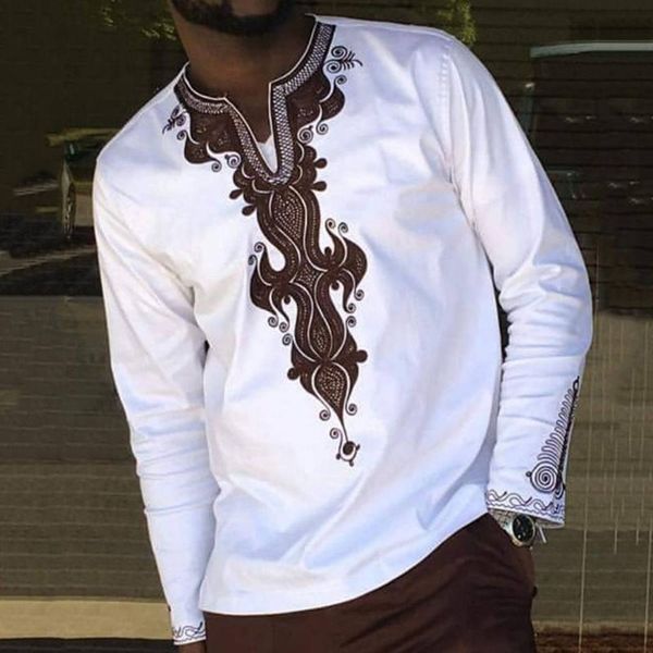 african men clothing dashiki shirt color block v-neck long sleeve traditional fall autumn plus size t-shirt man white printed to, White;black
african men clothing dashiki shirt color block v-neck long sleeve traditional fall autumn plus size t-shirt man white printed to, White;black
