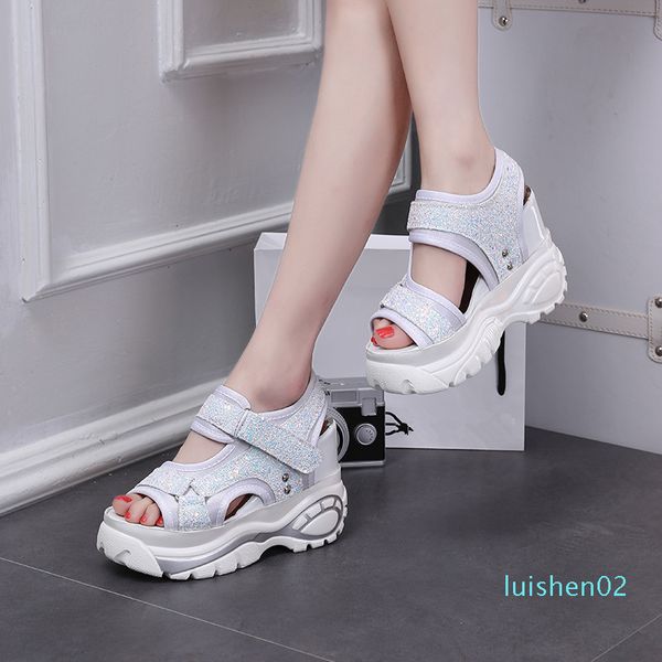 2019 women fish mouth platform high heels wedge gladiator sandals fashion glitter summer shoes woman black white zapatos mujer l02
2019 women fish mouth platform high heels wedge gladiator sandals fashion glitter summer shoes woman black white zapatos mujer l02