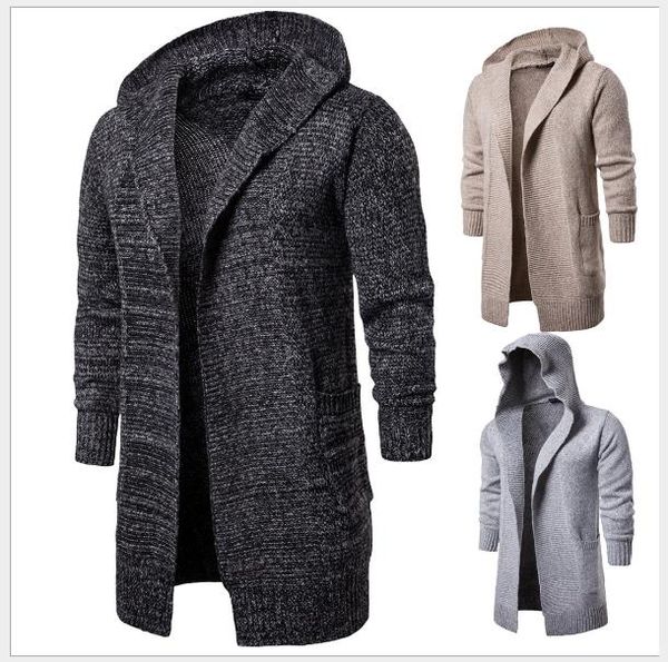 knitted long trench coat men hooded cardigan long sleeve pure color two big pockets design slim fit for man knit trench coat ship, Tan;black
knitted long trench coat men hooded cardigan long sleeve pure color two big pockets design slim fit for man knit trench coat ship, Tan;black