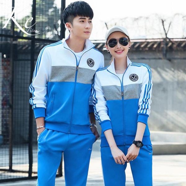 ke autumn new couple sport set men and women school tracksuit sport running jogging long sleeve two-piece size plus big extra, White;black
ke autumn new couple sport set men and women school tracksuit sport running jogging long sleeve two-piece size plus big extra, White;black