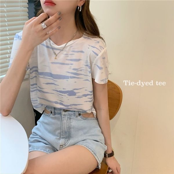 short-sleeved t-shirt women's loose versatile slim student tie-dyed ins ultra-fire short short-sleeved t-shirt women's loose versa, White
short-sleeved t-shirt women's loose versatile slim student tie-dyed ins ultra-fire short short-sleeved t-shirt women's loose versa, White
