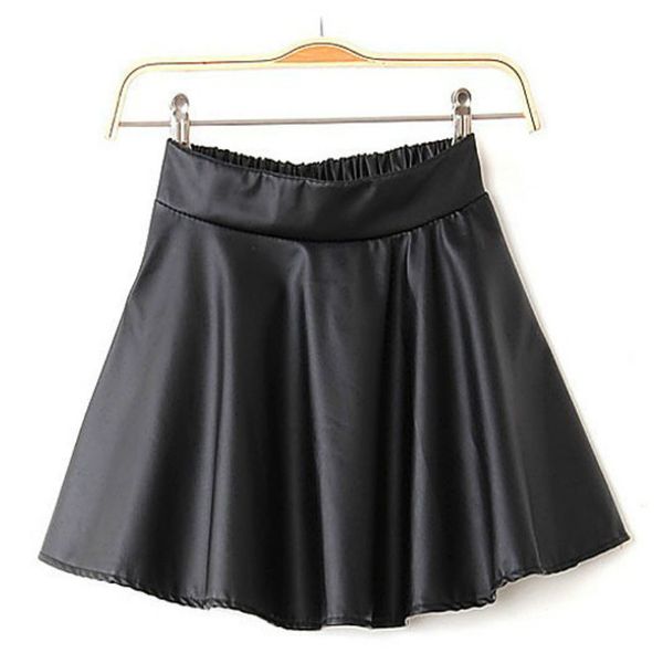 women faux leather skirt high waist pleated mini skits summer 2019, Black
women faux leather skirt high waist pleated mini skits summer 2019, Black