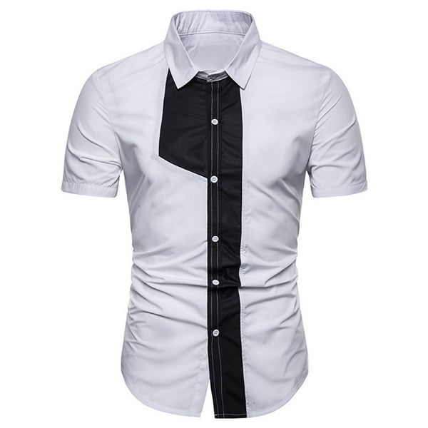 men's casual shirts oeak men design short sleeve summer shirt gentlemen faux tie printed patchwork white black slim
men's casual shirts oeak men design short sleeve summer shirt gentlemen faux tie printed patchwork white black slim