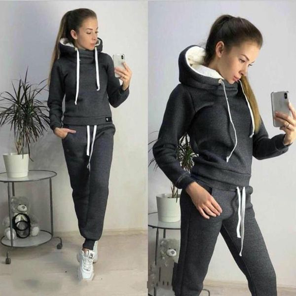 2019 autumn winter 2pcs sport sets tracksuit for women long sleeve jackets plus velvet pants coats warm outfits running suit #12, White;black
2019 autumn winter 2pcs sport sets tracksuit for women long sleeve jackets plus velvet pants coats warm outfits running suit #12, White;black