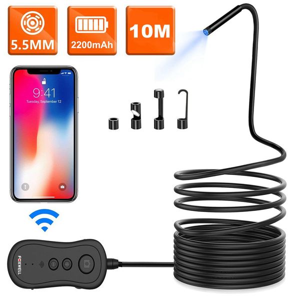 cks 1pc wifi endoscope inspection camera waterproof wireless 5.5mm 10m borescope camera 2200mah battery for android pc ios endoscope
cks 1pc wifi endoscope inspection camera waterproof wireless 5.5mm 10m borescope camera 2200mah battery for android pc ios endoscope