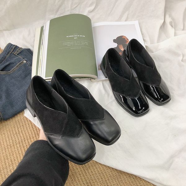 patchwork square toe slip on moccasins casual brief comfy women shoes low heels all match loafers fashion deep mouth femme flats, Black
patchwork square toe slip on moccasins casual brief comfy women shoes low heels all match loafers fashion deep mouth femme flats, Black