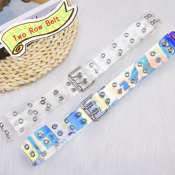 2019 transparent two row pvc belt women fashion laser invisible square pin buckle multihole dazzling belts for ladies waistband, Black;brown
2019 transparent two row pvc belt women fashion laser invisible square pin buckle multihole dazzling belts for ladies waistband, Black;brown