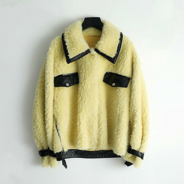 real fur coat korean vintage wool jacket autumn winter coat women clothes 2020 women sheep shearling suede lining zt3519, Black
real fur coat korean vintage wool jacket autumn winter coat women clothes 2020 women sheep shearling suede lining zt3519, Black