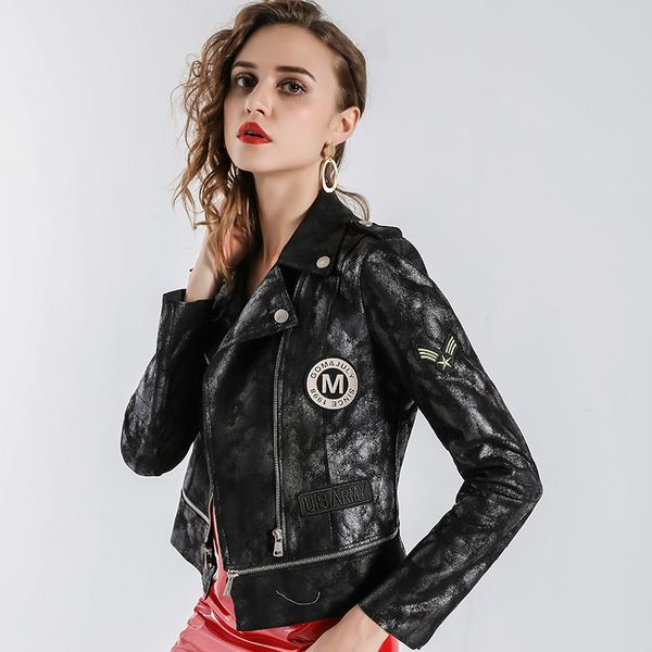 women pu leather jacket 2019 fashion autumn winter black faux leather jackets zippe motorcycle soft coat jaqueta de couro
women pu leather jacket 2019 fashion autumn winter black faux leather jackets zippe motorcycle soft coat jaqueta de couro